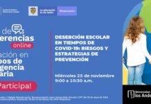 25 de Noviembre. Deserción escolar en tiempos de COVID-19: riesgos y estrategias de prevención EventoMinEdu