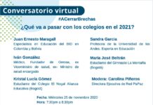 25 de Noviembre. ¿Qué va a pasar con los colegios en el 2021?