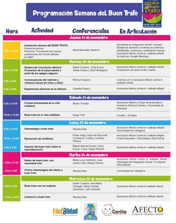 Programación Semana del Buen Trato 2020