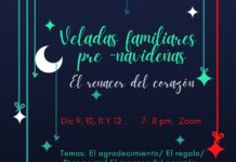 9, 10, 11, 12 de Diciembre. Veladas familiares pre-navideñas