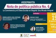 19 de Agosto. La Convivencia y el Clima Escolar en Bogotá: Una Mirada Integral