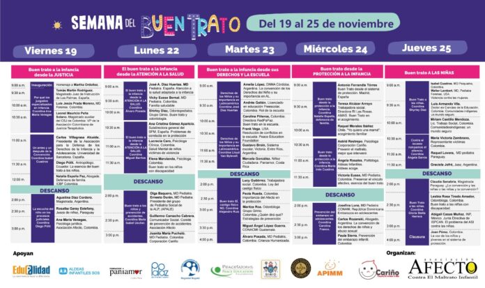 Programación Semana del Buen Trato 2021 Programacion Semana del Buen Trato