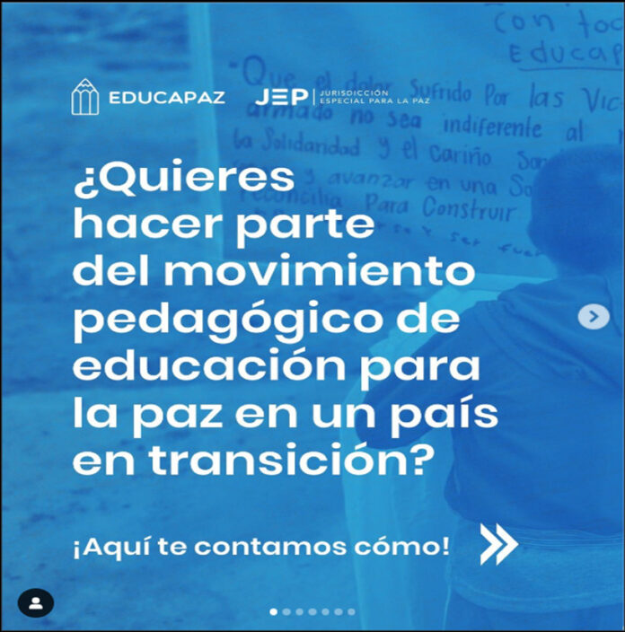 ¿Quieres hacer parte del movimiento pedagógico de educación para la paz en un país en transición?