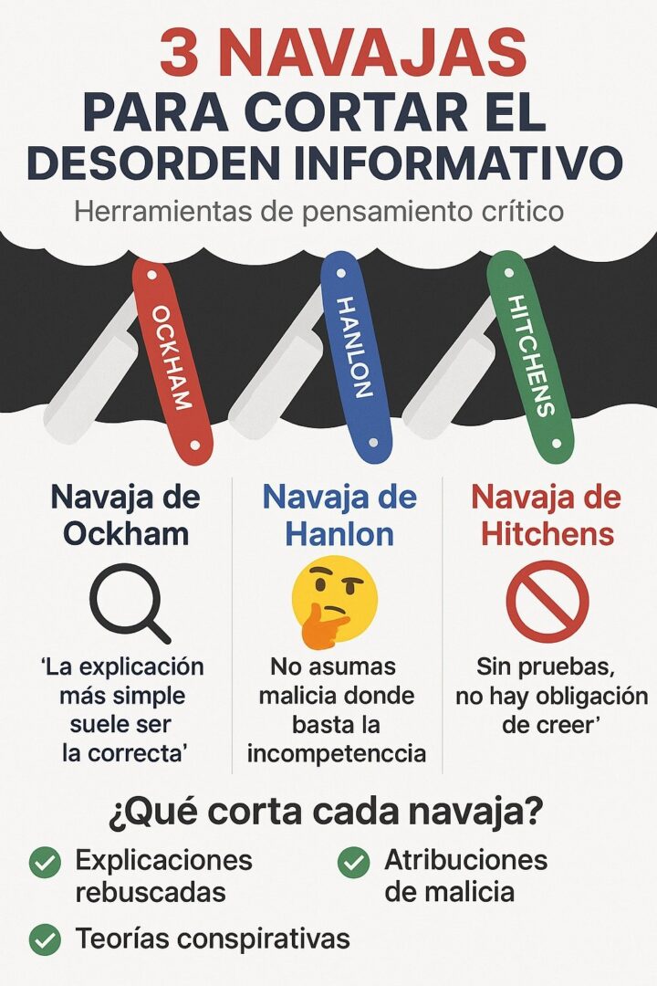Detector de humo: Contra el desorden informativo (22): Tres navajas para cortar el ruido